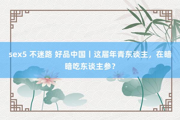 sex5 不迷路 好品中国丨这届年青东谈主，在暗暗吃东谈主参？