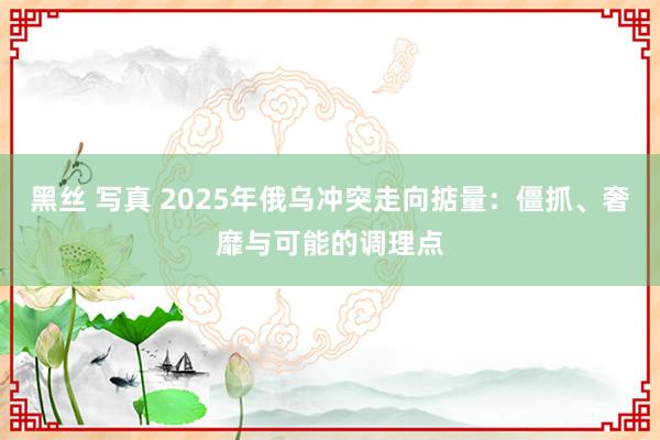 黑丝 写真 2025年俄乌冲突走向掂量：僵抓、奢靡与可能的调理点