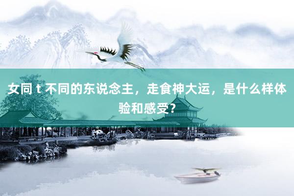 女同 t 不同的东说念主，走食神大运，是什么样体验和感受？