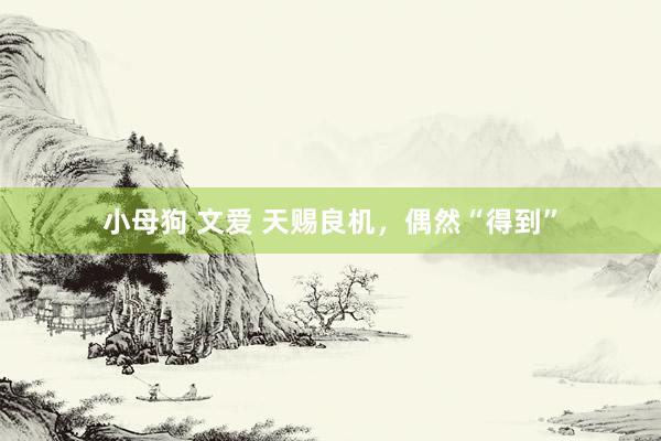 小母狗 文爱 天赐良机，偶然“得到”