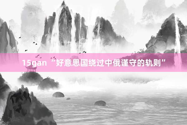 15gan “好意思国绕过中俄谨守的轨则”